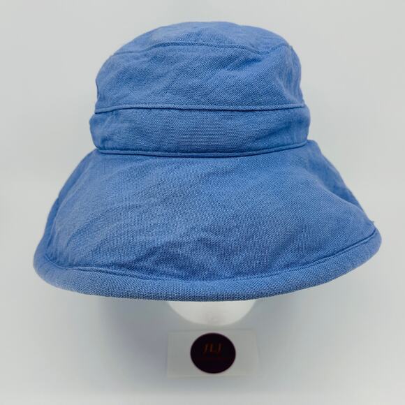 Wallaroo Hat Company Women's Casual Traveler Adjustable Slate Blue Cotton Hat - Picture 2 of 9